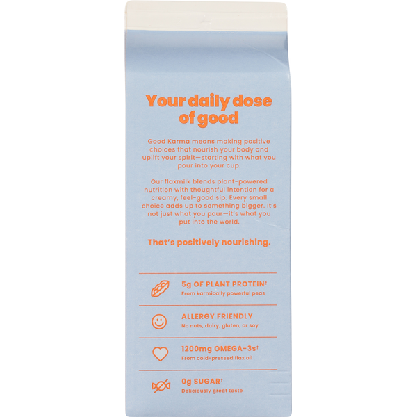 Lait de lin vanille non sucré Good Karma + Protéines