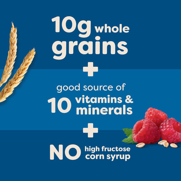 Barras de Desayuno de Frambuesa Nutri-Grain de Kellogg's - 8 Contenido
