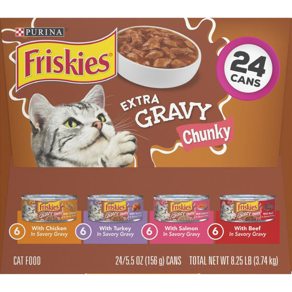 Purina Friskies Extra Gravy Chunky Comida Húmeda para Gatos