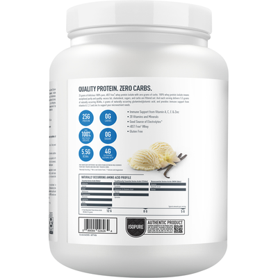 Mezcla de Bebida de Proteína Isopure Sabor Vainilla Cremosa