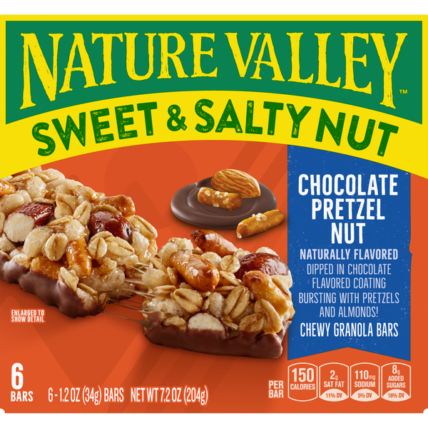 Nature Valley Barras de Granola de Chocolate con Pretzel y Nueces Dulces y Saladas