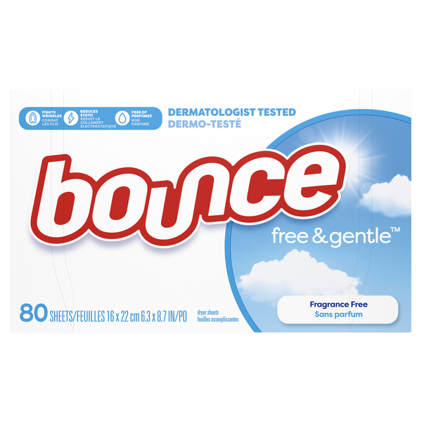Hojas de Secado Suaves y Sin Fragancia Bounce
