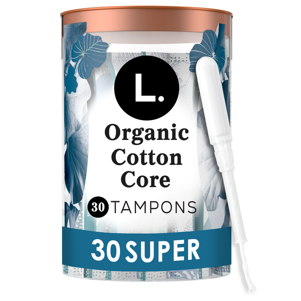 L. Organic Cotton Tampons - Super Absorbency with BPA-free Applicator