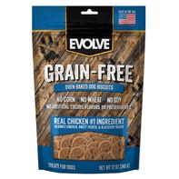 EVOLVE Grain Free Oven Baked Chicken Dog Biscuits