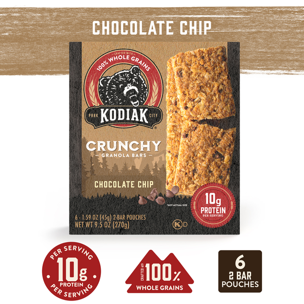 Barras de Granola Kodiak Crujientes con Chispas de Chocolate