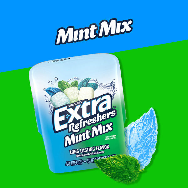 Extra Gum Refreshers Mint Mix Sugar Free Chewing Gum