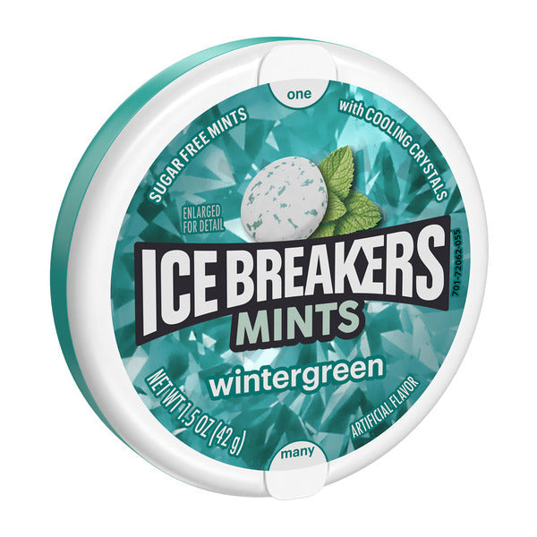 Bâtonnet de bonbons à la menthe sans sucre ICE BREAKERS Wintergreen - 1,5 oz