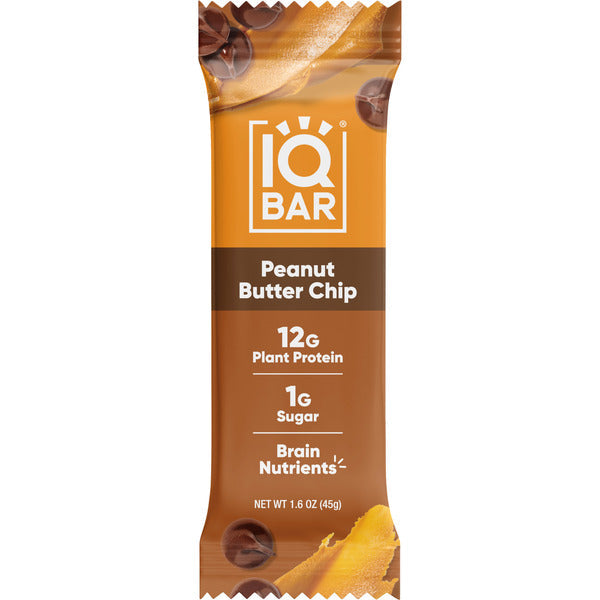 IQBAR Chip de Mantequilla de Maní - Barra de Proteína Keto y Vegana