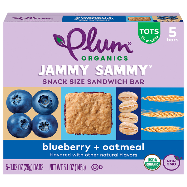 Barre de myrtille et d'avoine Jammy Sammy® de Plum Organics®