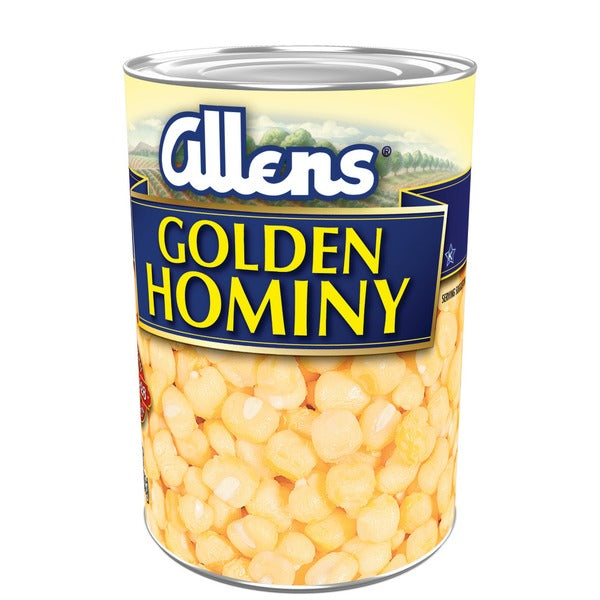Allens Golden Hominy - Premium Canned Corn