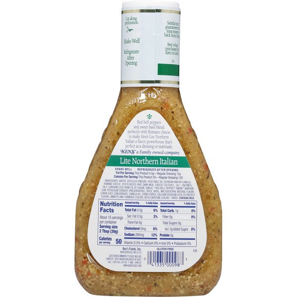 Vinaigrette et Marinade Lite Italienne du Nord de Ken's Steak House