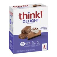 think! Barras de Proteína de Pastel de Mousse de Chocolate Keto