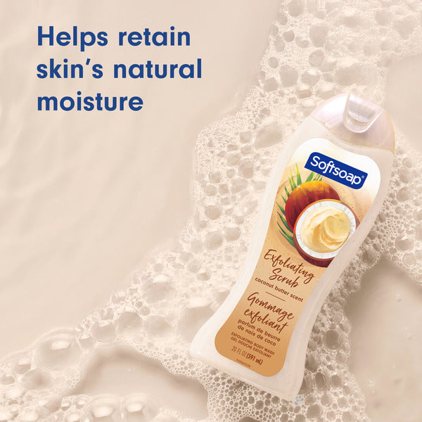 Gommage pour le corps exfoliant Softsoap avec beurre de coco