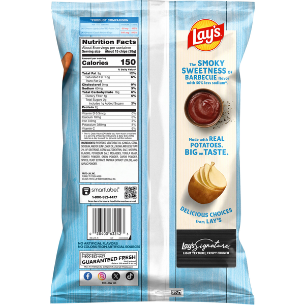 Lay's Wavy Lightly Salted Potato Chips - Original 7.5 Oz