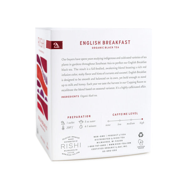 Rishi Tea & Botanicals English Breakfast Tea Sachets