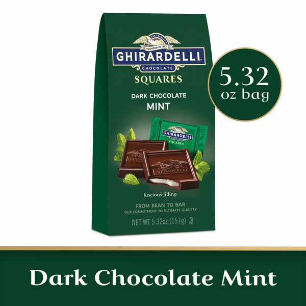 Carrés de chocolat noir à la menthe Ghirardelli