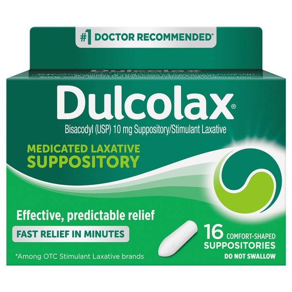 Dulcolax Comfort-Shaped Laxative Suppositories, 10 mg