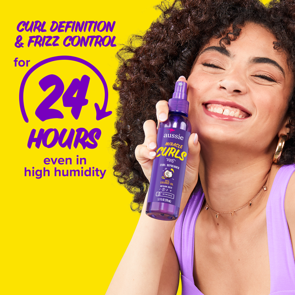 Aussie Miracle Curls Refresher Spray Gel con Coco y Jojoba