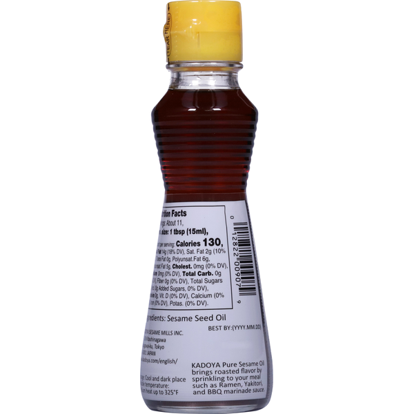 Aceite de Sésamo Tostado Kadoya, 100% Puro