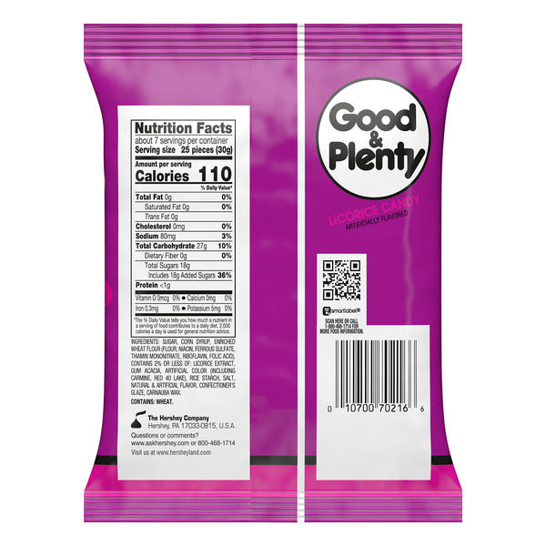 GOOD & PLENTY Licorice Candy Bag - 7 oz