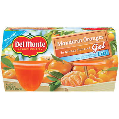 Del Monte Mandarin Oranges in Lite Orange Flavored Gel Cups