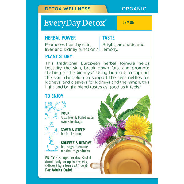 Traditional Medicinals Organic EveryDay Detox Lemon Herbal Tea