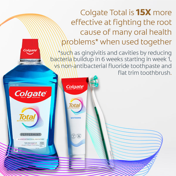Colgate Enjuague Bucal Antibacterial Sin Alcohol - Sabor a Menta