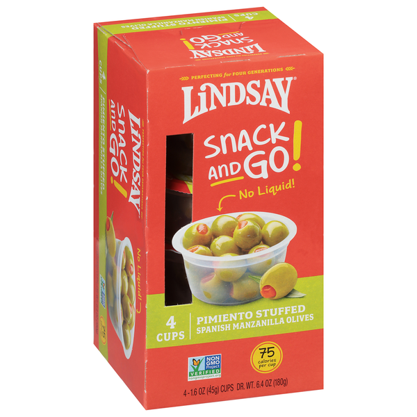 Olives Manzanilla espagnoles farcies au pimiento Lindsay Snack and Go