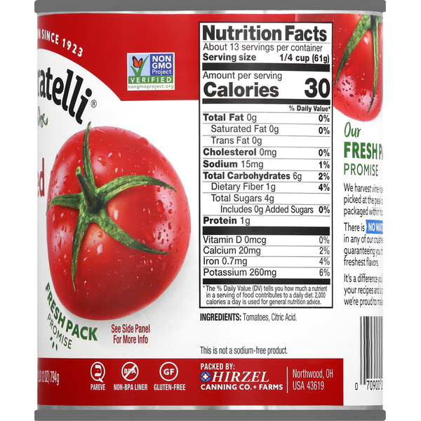 Tomates Triturados Dei Fratelli, Sin Sal Añadida