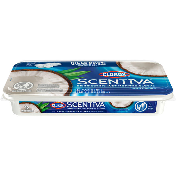 Clorox Scentiva Disinfecting Wet Mopping Cloths - Coconut & Waterlily