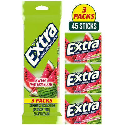 Gomme à mâcher sans sucre Extra Douce à la Pastèque Multipack