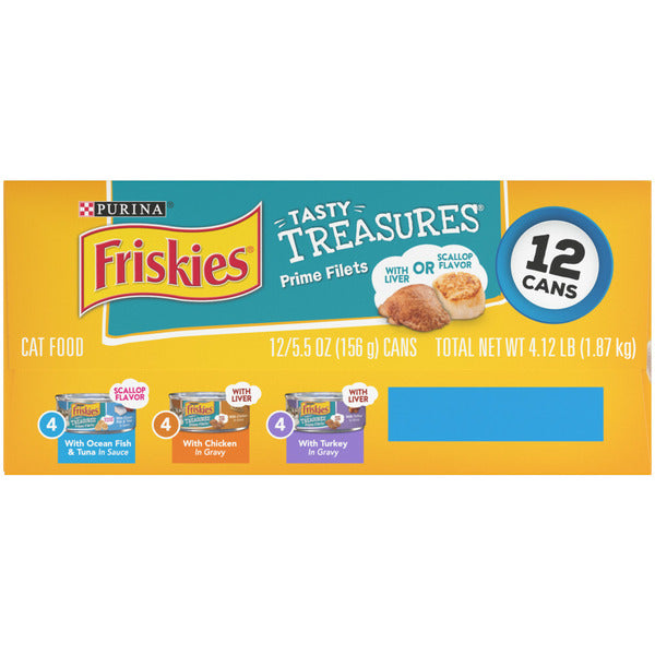 Purina Friskies Gravy Nourriture Humide pour Chats - Trésors Savoureux Filets Primes