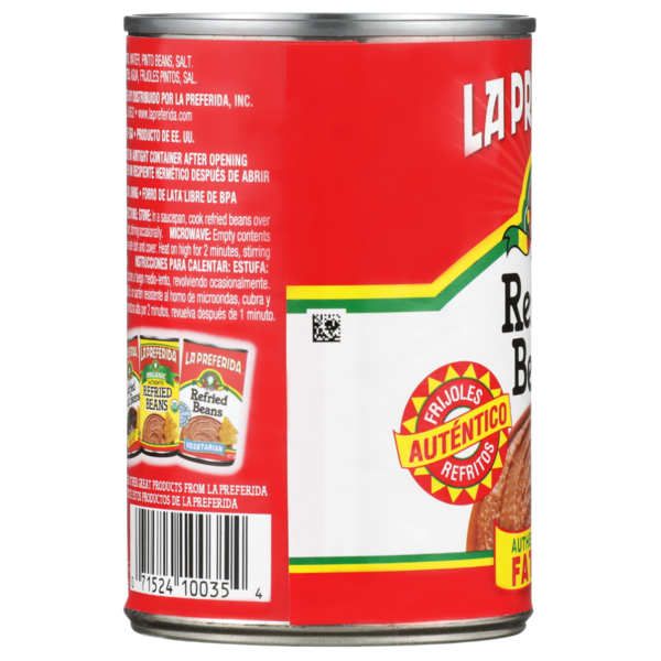 La Preferida Vegan Refried Beans - Fat Free