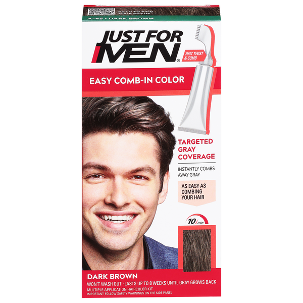Just For Men Castaño Oscuro A-45 Color Fácil de Aplicar