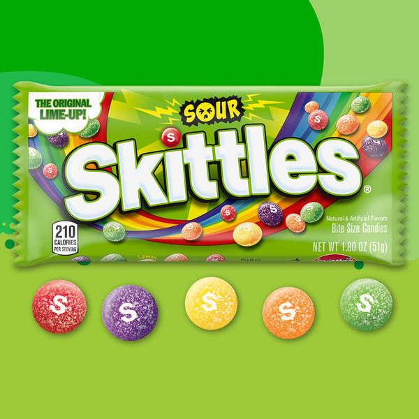 Caramelos Ácidos Skittles Tamaño Completo
