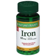 Nature's Bounty 65 mg Iron Tablets