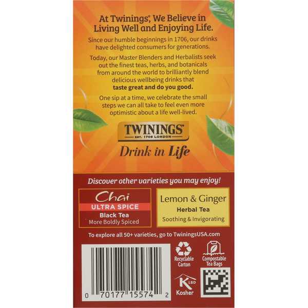 Té Negro Aromatizado Twinings - Chai