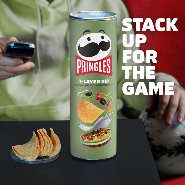 Pringles 7-Layer Dip Chips de Pomme de Terre, 155 g