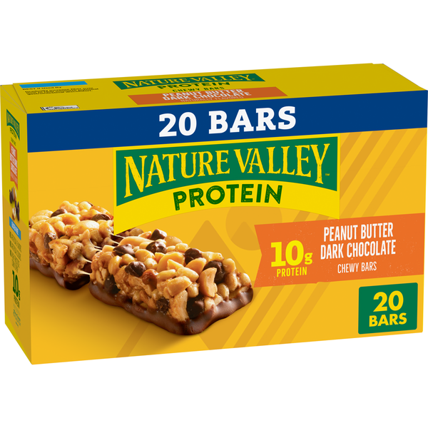 Barres Chewy Nature Valley Protéines Beurre de Cacahuète Chocolat Noir