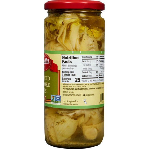 Cœurs d'artichauts marinés Mezzetta - Quartés