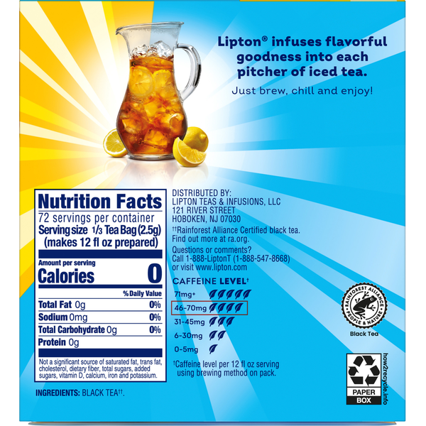 Sachets de thé glacé Lipton taille familiale