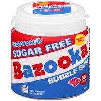 Bazooka Sugar Free Bubble Gum - 60 Count