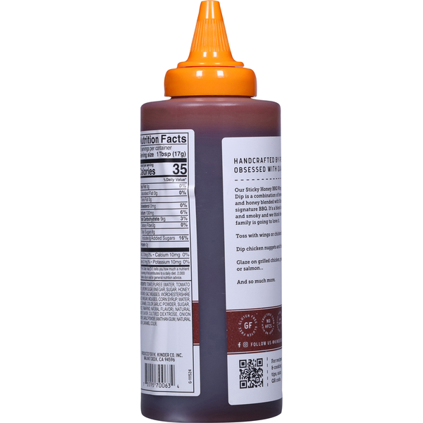 Sauce et trempette BBQ au miel collant de Kinder