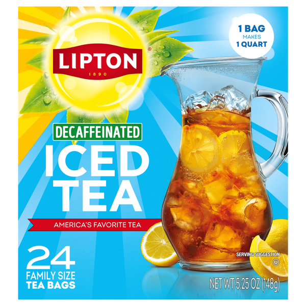 Thé glacé décaféiné Lipton taille familiale