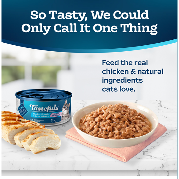 Blue Buffalo Tastefuls Comida Húmeda Natural para Gatos Adultos - Entrée de Pollo
