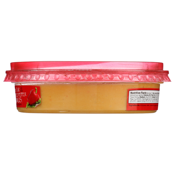 Hummus de Pimiento Rojo Asado Sin Grasa de Oasis Cocina Mediterránea