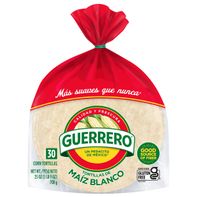 Tortillas de Maíz Blanco Guerrero, 30 Contenido