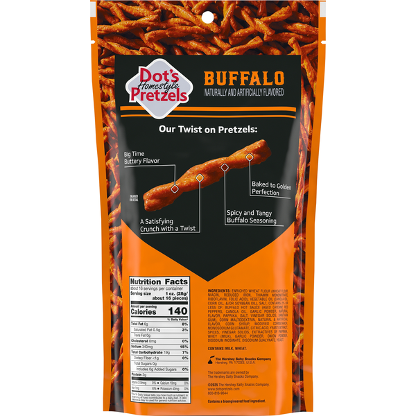 Giros de Pretzel Buffalo Sazonados de Dot's Homestyle