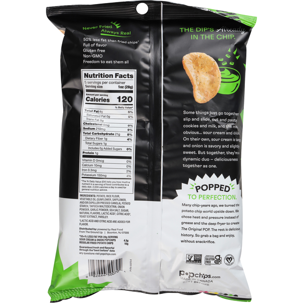 popchips Popped Chip Snack - Sour Cream & Onion