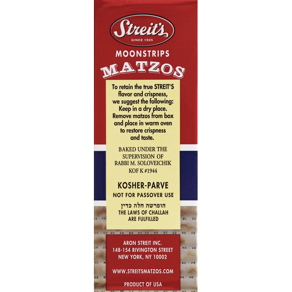 Streit's Matzos Moonstrips con Cebolla y Amapola